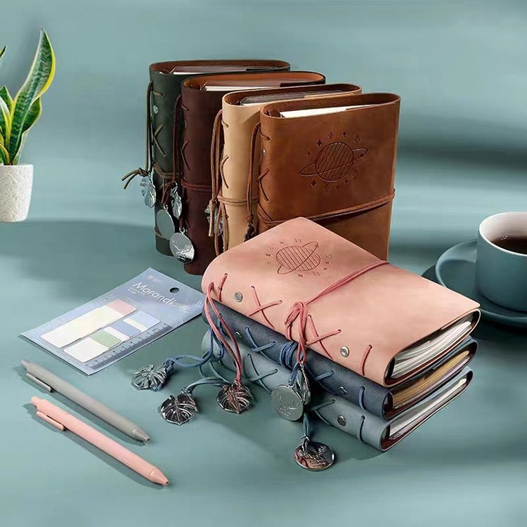 New Material Customizable Style Custom Luxury PU Leather Binder Clip Planner Notebooks Journal Notebook