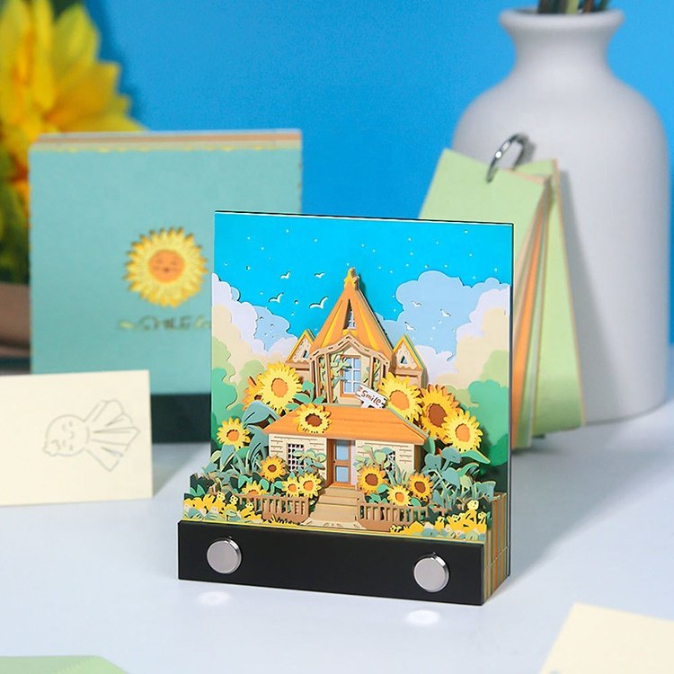 Birthday Gift Sets Women Cake Memo Pads Custom Notepad Cube Block Kawaii Stationery Items 3D Sticky Notes