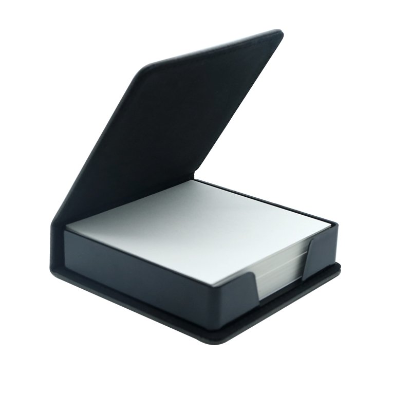 Personalized Rectangle/ Square Memo Notes Laserable Leather Notepad Holders Blank Memo Notes Box With Notepad Holders