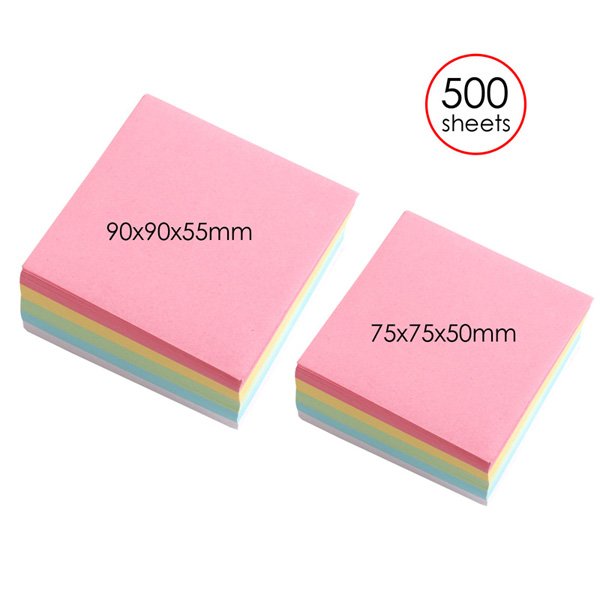 Foska 500 Sheets Colorful Sticky Memo Pad Block Office And School memo block memo pads