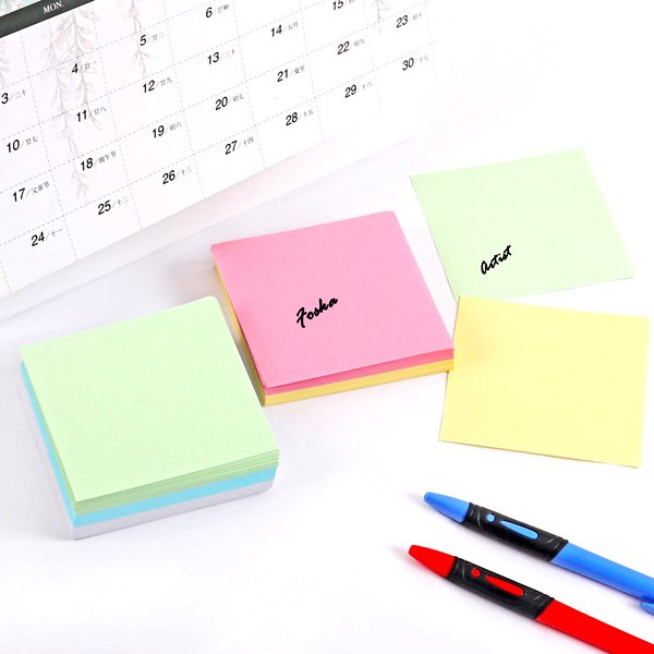 Foska 500 Sheets Colorful Sticky Memo Pad Block Office And School memo block memo pads