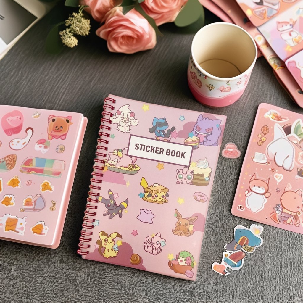 album Custom double sided release paper high quality sticker book