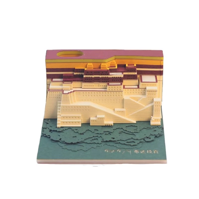 High Precision Sculpture Crafts Original Designed Eco-Friendly Materials Potala Palace 3D Sticky Notes