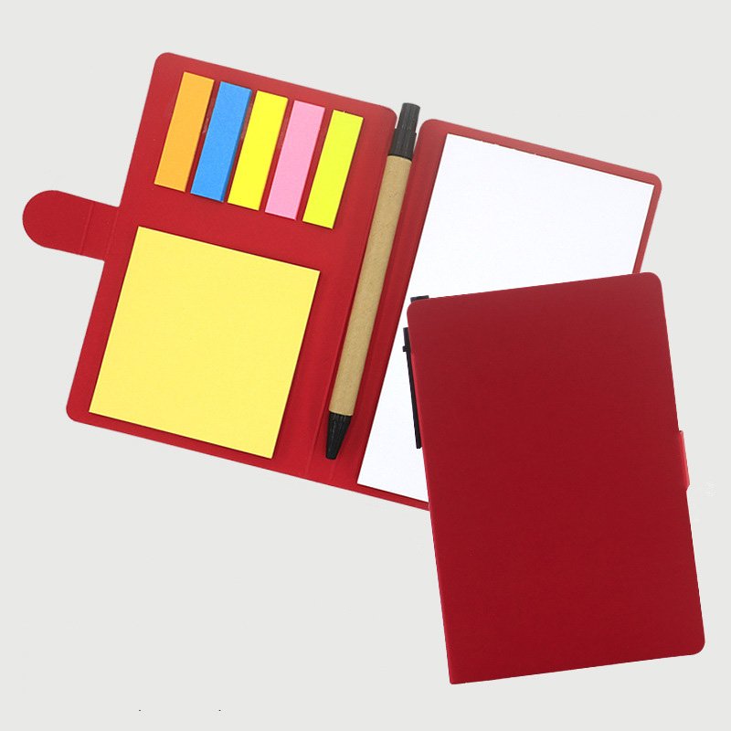 Custom Kraft paper cover Stationery set 5-color memo pad Notepad with pen