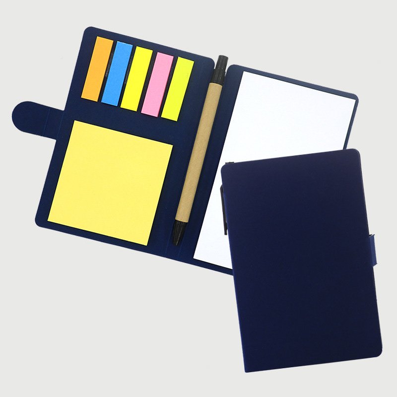 Custom Kraft paper cover Stationery set 5-color memo pad Notepad with pen