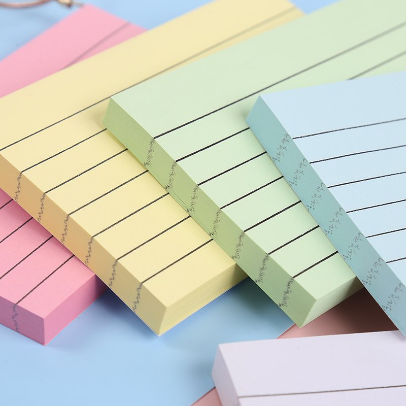 3*5inch Wholesale custom Stationery School colorful Pastel color Note Pad Solid Color Square Memo Pad Office Sticky Notes