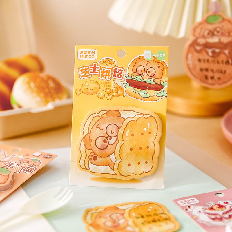 Sweet Dessert Sticky Note Decoration N Times Sticker Memo Pad Refrigerator Message Sticker Student Gift Stationery Wholesale