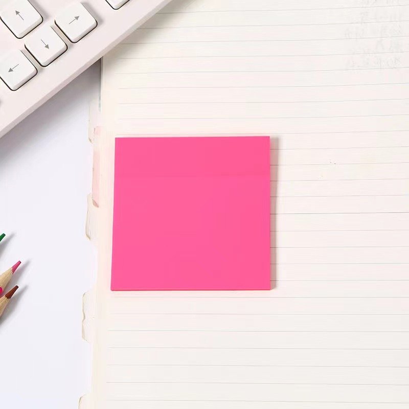 100 Sheets Neon Assorted Color 3 x 3 Inches Square Fluorescent Paper Sticky Notes Printing Kawaii Sticky Note