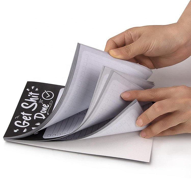 Wholesale Custom Size Black Appearance Notebook To Do List Notepad Promotional Gift Shopping List Memo Pad