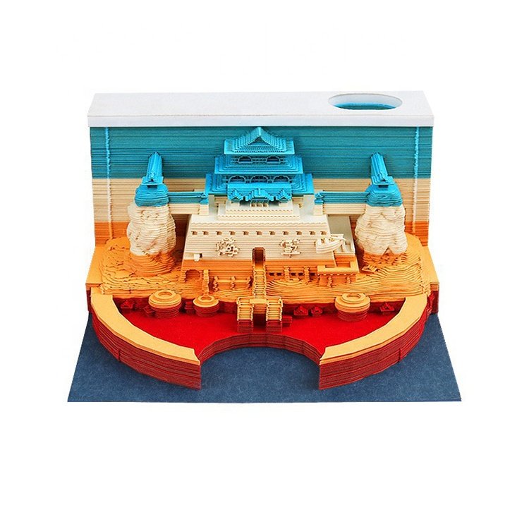 Supplier Custom Design Originality 3D Sticky Note Design Memo Pad Custom Print Laser Cut 3D Memo Pad