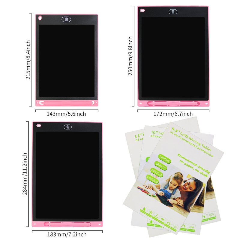 Paperless Magic Drawing Pad 8.5 10 12 inch LCD Writing Tablet For Kids Drawing Toys Birthday Gifts Erasable Pad