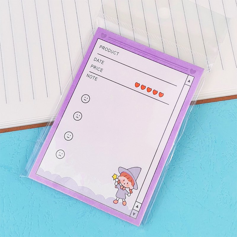 Custom Personalized Reusable Square Stationery Sticky Note Memo Pad