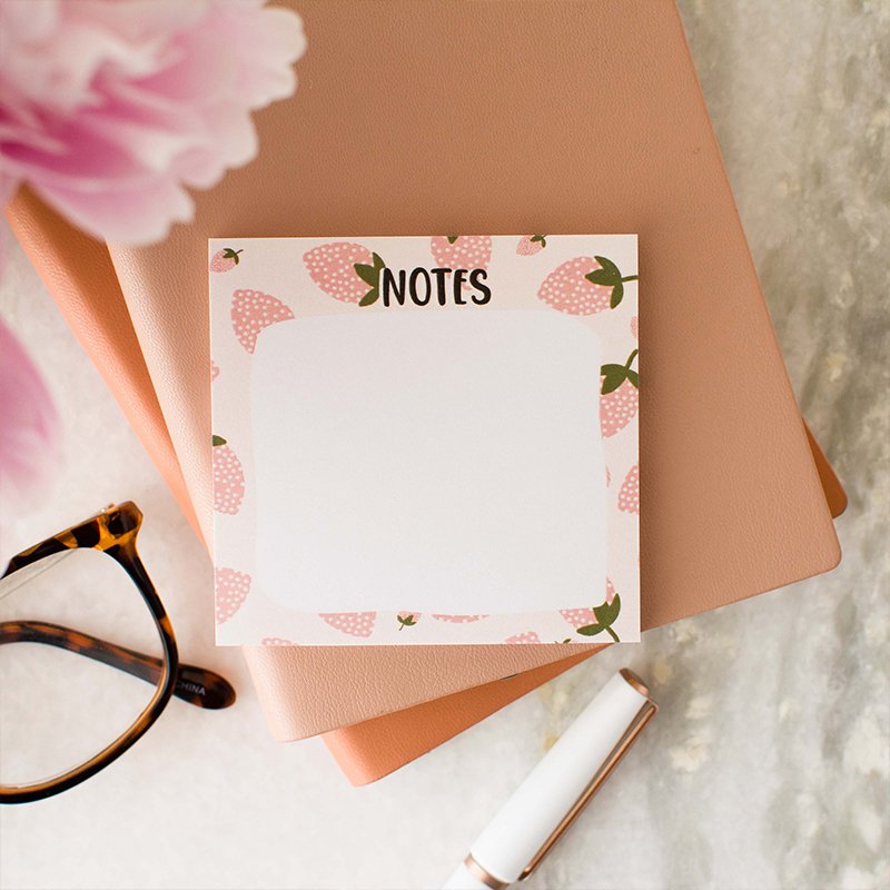 Custom Personalized Reusable Square Stationery Sticky Note Memo Pad