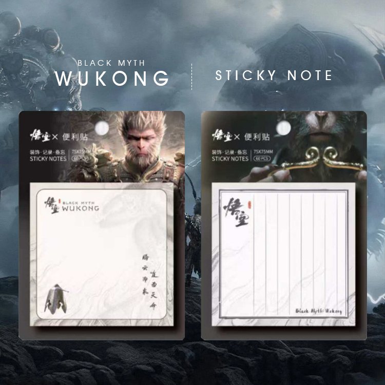 Customizable Stationery Memo Pads Student Posted Sticker Stickers Creative Black Myth Wukong Sticky Notes