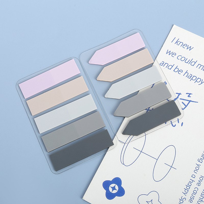 Translucent Morandi color pet notes ins style simple and cute self-adhesive note paper to do list sticky notes