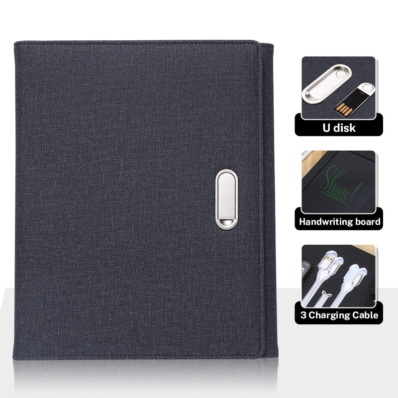 Manufacturer Handwriting Boards Digital Powerbank Notepad with USB Flash Drive Phone Charging Notebook