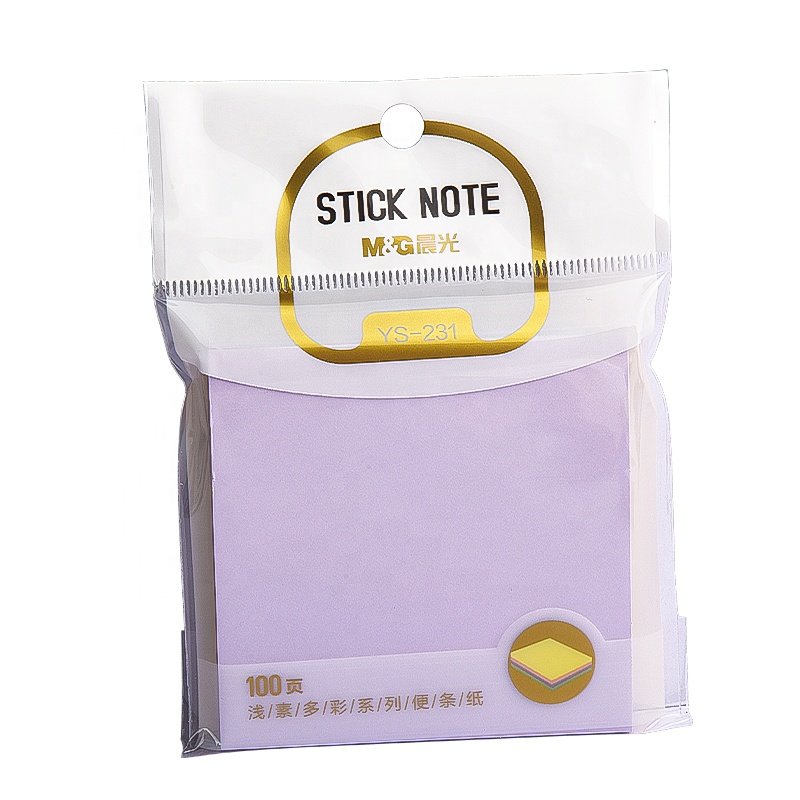 M&G 3*3 100-Page Self-Adhesive Note Paper Set Colorful Stationery for School and Office Use Memo Pads