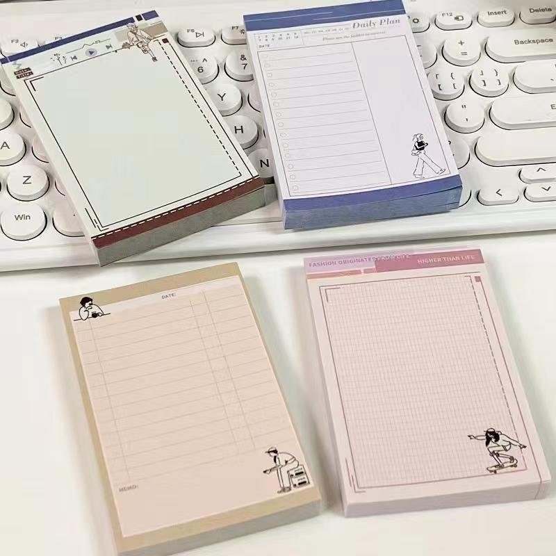Kawaii Sticky Notepad Memo Pads Office School Stationery Adhesive Stickers Posted it Sticky Note Pad Custom