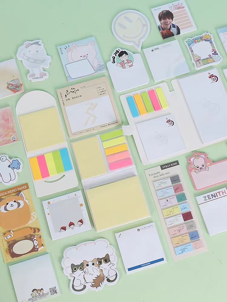 Kawaii Sticky Notepad Memo Pads Office School Stationery Adhesive Stickers Posted it Sticky Note Pad Custom