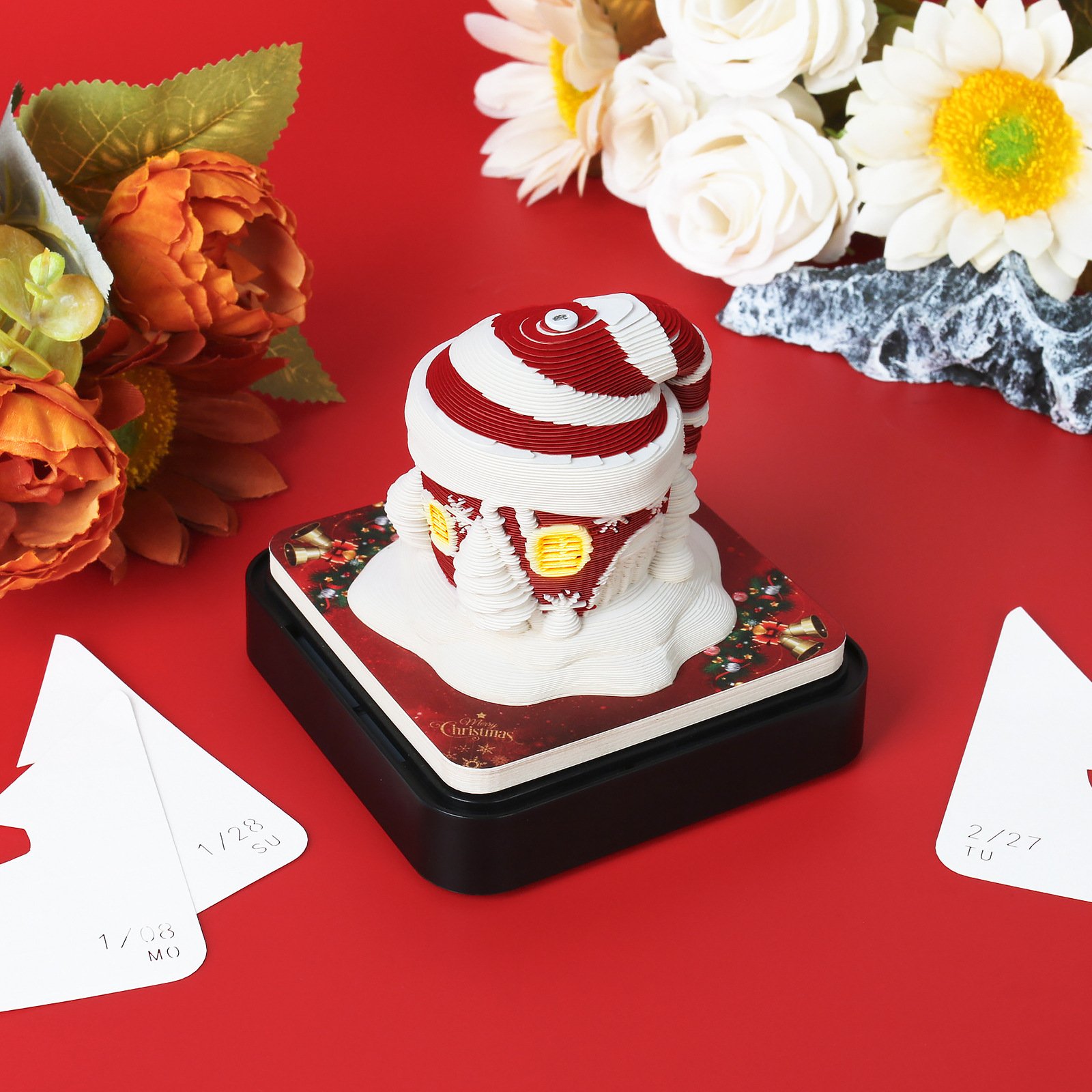 Christmas Decorations 3D Memo Pad Custom Sticky Note Set Table Calendar Magical Calendars Notepad Christmas Novelty Gifts