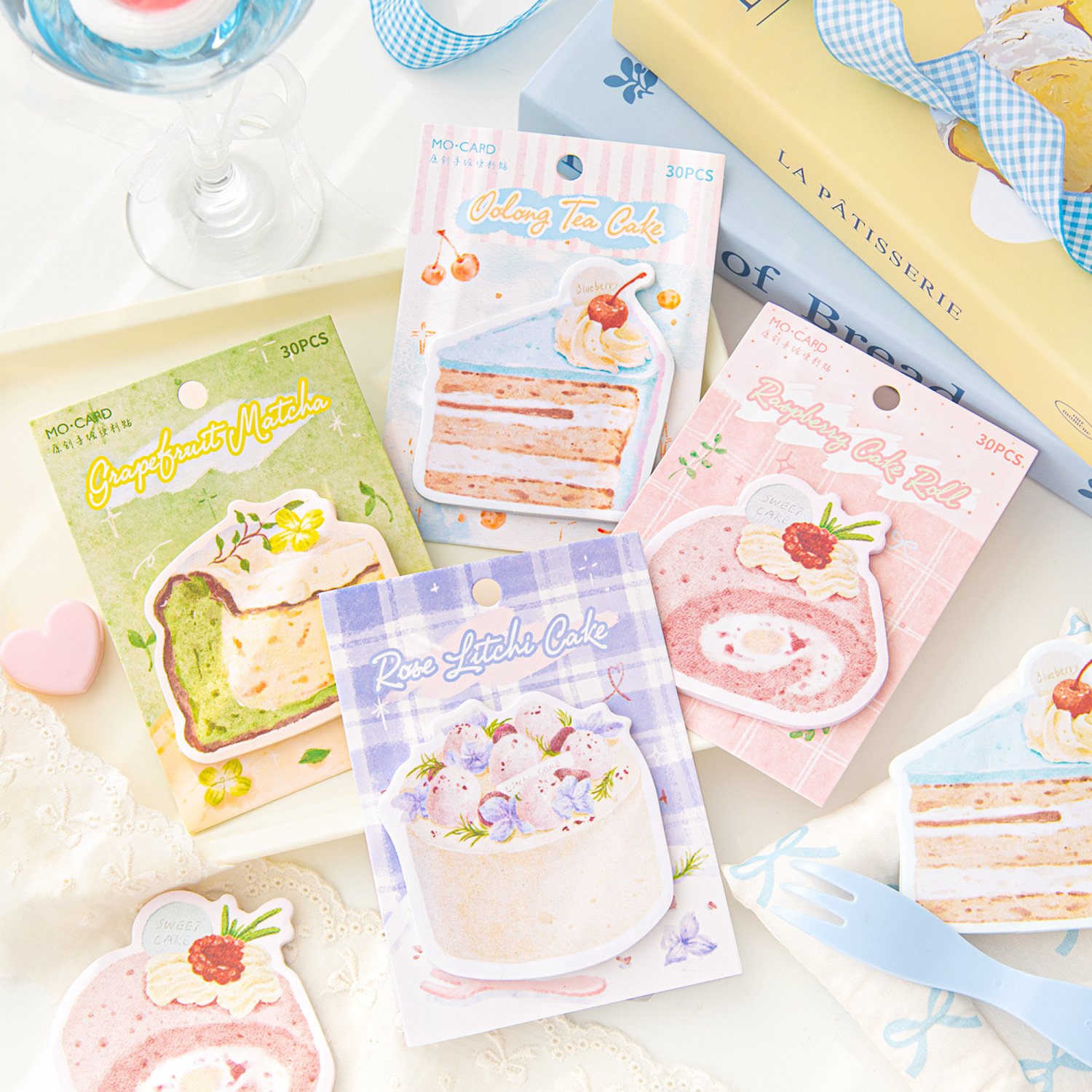 Simulation Sweet Cake Shape Sticky Note Students Memo Pad Stationery Gifts N Messages Decorative Stickers Customized Wholesale