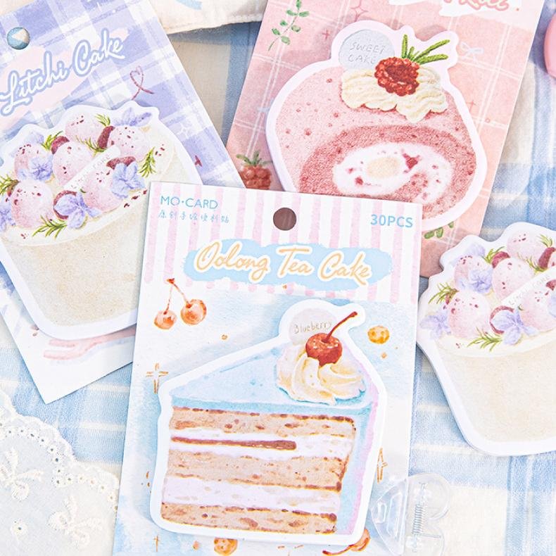 Simulation Sweet Cake Shape Sticky Note Students Memo Pad Stationery Gifts N Messages Decorative Stickers Customized Wholesale