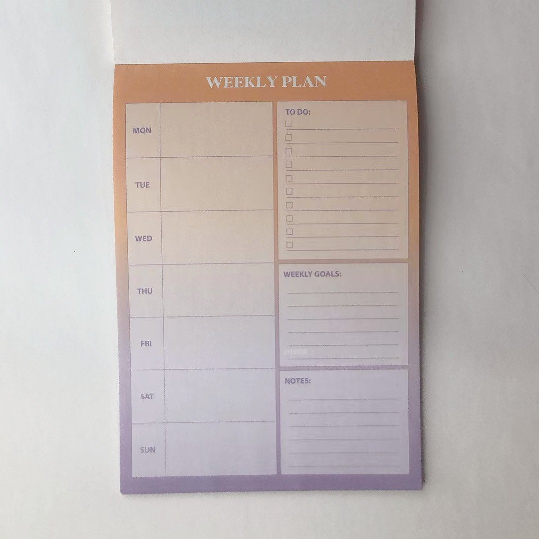 Wholesale notepad to do list custom daily planner tear off magnetic memo pad weekly planner2023
