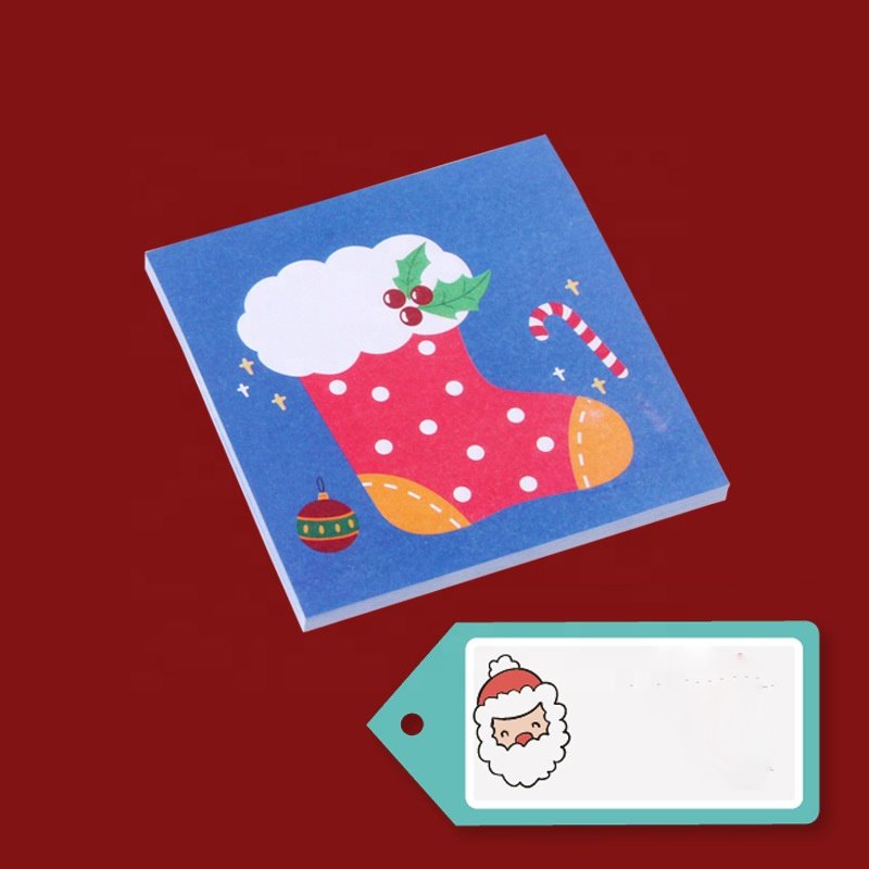 Cartoon Colored Paper Cute Exquisite Sticky Note Memopad Set Keep Smiling Kawaii Christmas Sticky Notes