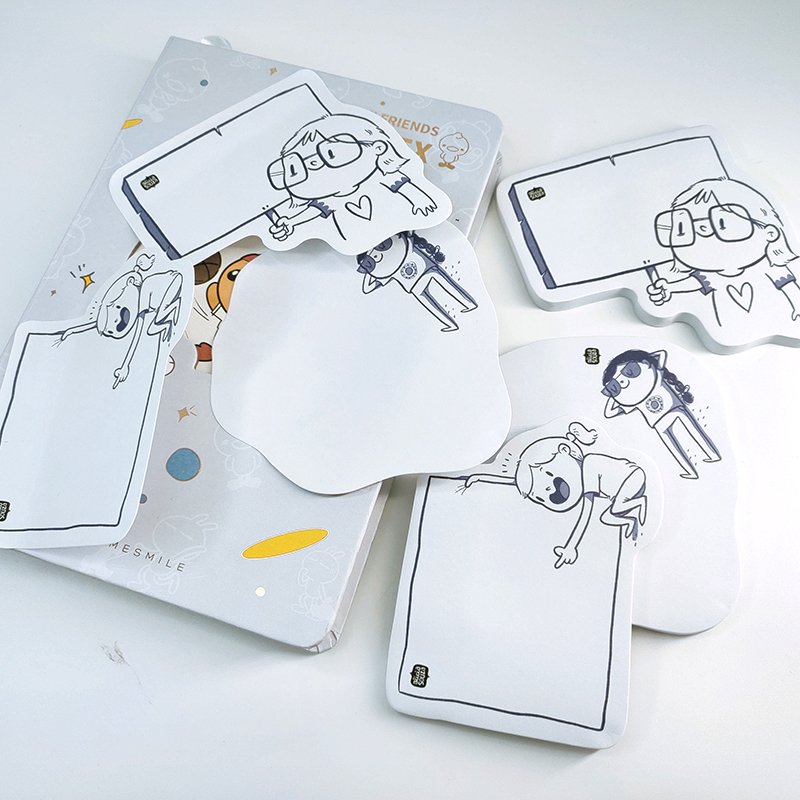 Heart shape die cut funny size for planner weekly sticky memo pad note