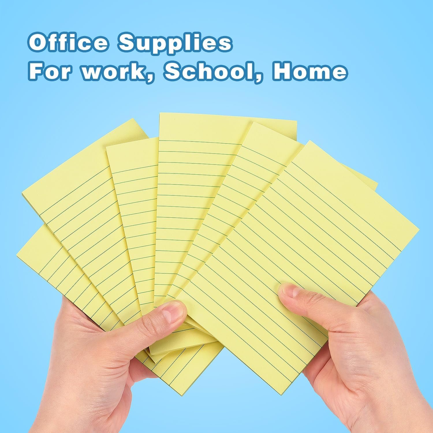custom 6 Pads Lined Sticky Notes with Lines 4x6 Self-Stick Notes 6 Pastel Color Sticky Notes, 45 Sheets/Pad stationery products