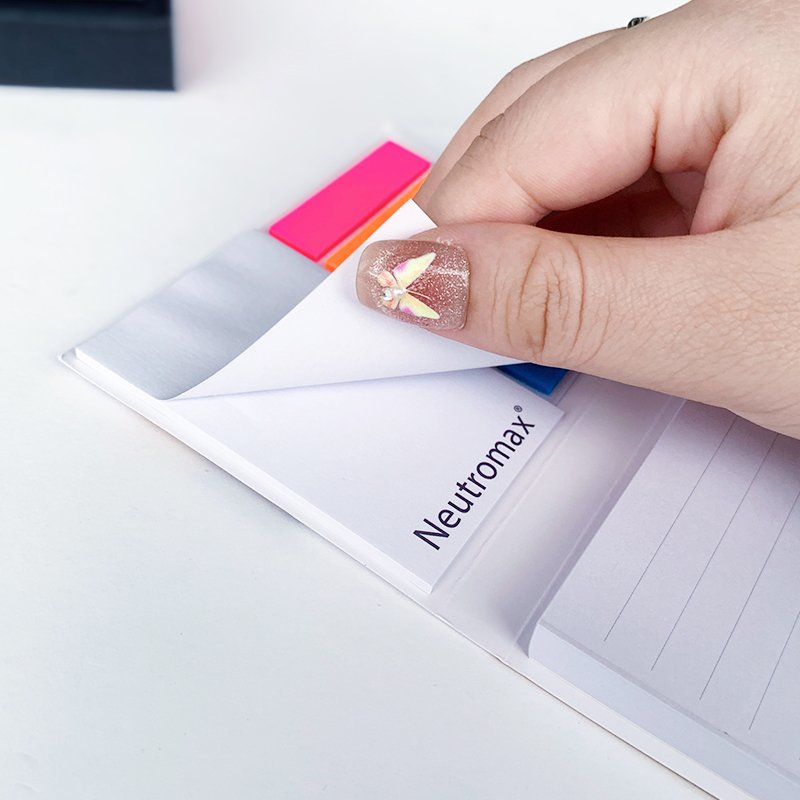 Custom Logo Printed Cover Memo Pad Promotional Office Pocket Sticky Note Set Wholesale Stationery Tear-Off Sticky Notes