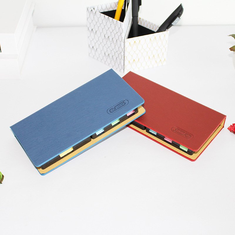 Wholesale Custom Corporate Logo Memo Box Leather Sticky Notes Set High-end Business Stationery Adhesive Sticky Notes