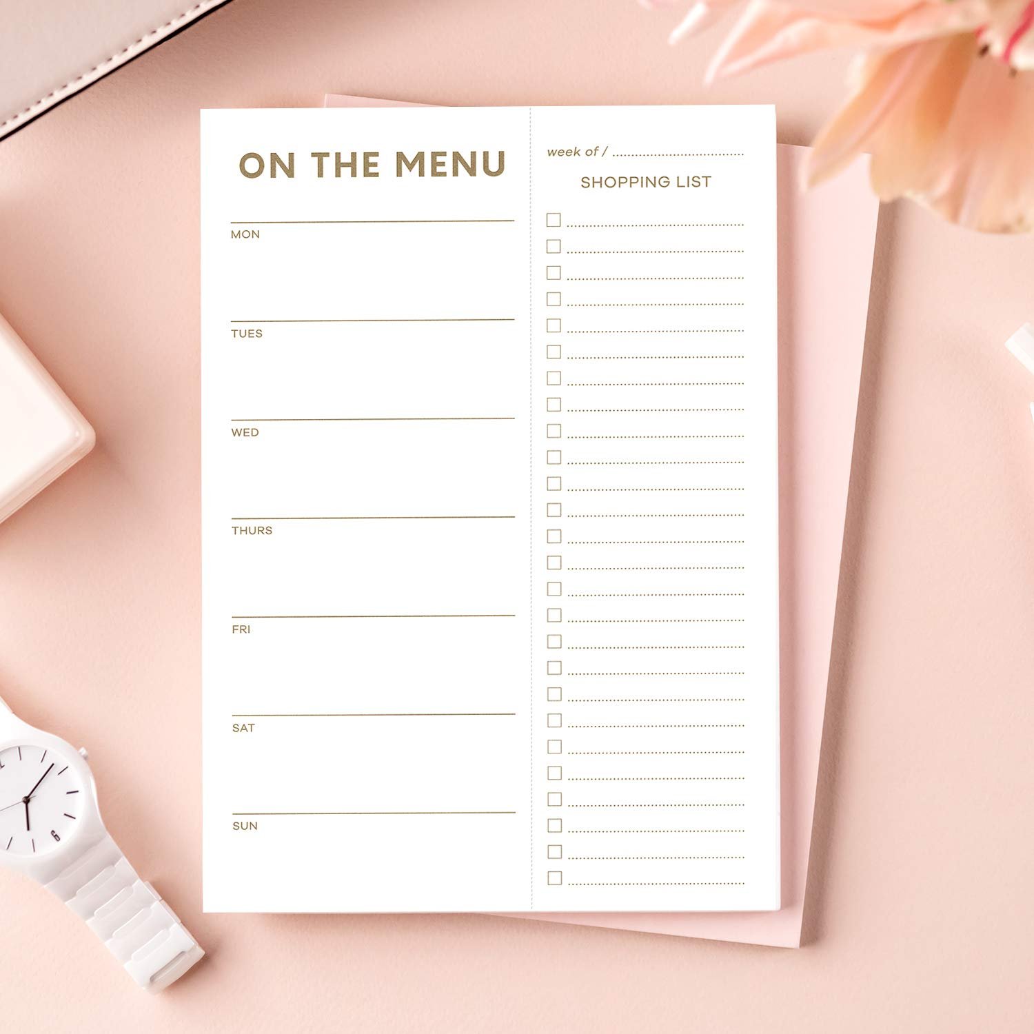 Meal Planning Pad with Tear Off Shopping List Plan Weekly Menu Food for Weight Loss or Dinner List for Family Magnetic Notepad