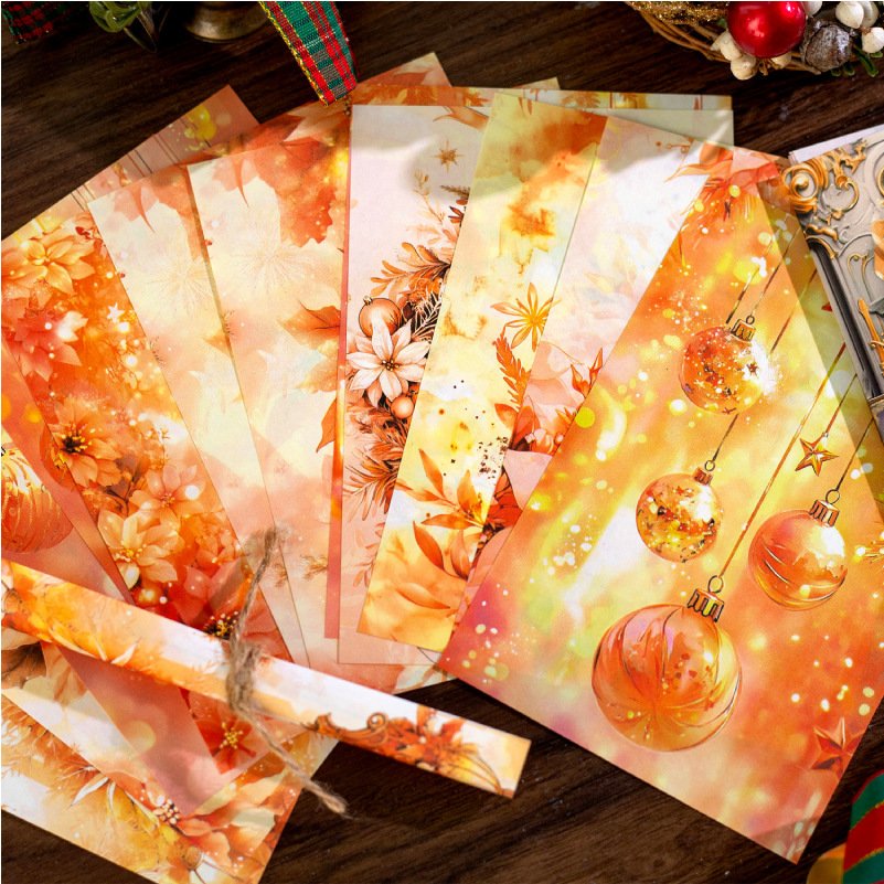 30pcs/pack Material Paper Christmas Book Series Handbook Material Decorative Collage Base Stickers Stickers Notes Messages