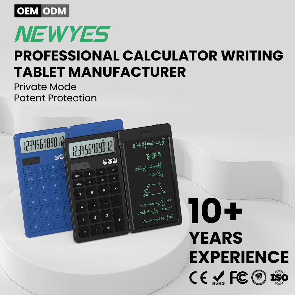 Newyes Customized Portable 6.5 inch Digital Calculator Writing Tablet LCD Drawing Board with Calculator for Office Using