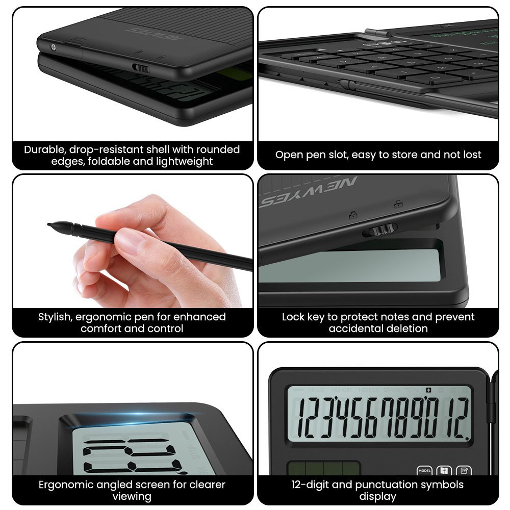 Newyes OEM Portable Mini Calculator 6.5 Inch LCD Writing Tablet Folding Calculator Digital Drawing Pad Digital Writing Tablet