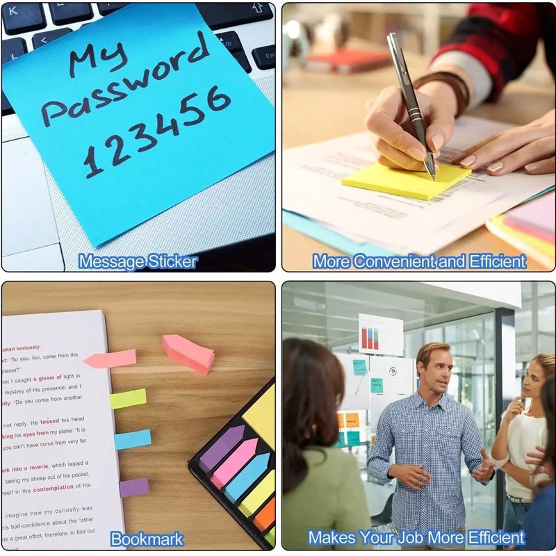 2024 Hot Sale Custom Promotion Rectangular PU Box Calendar Sticky Notes Personalized Sticky Notes Memo Arrow Index