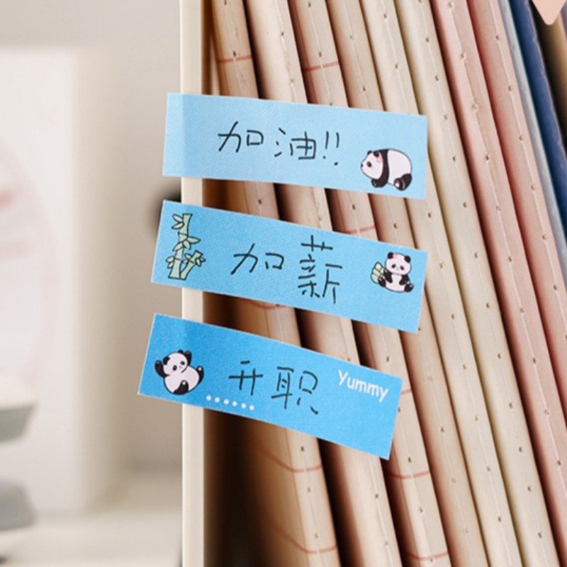 Student learning supplies, cute sticky notes, cartoon panda notes, message paper, sticky office notes, wholesale of notebooks