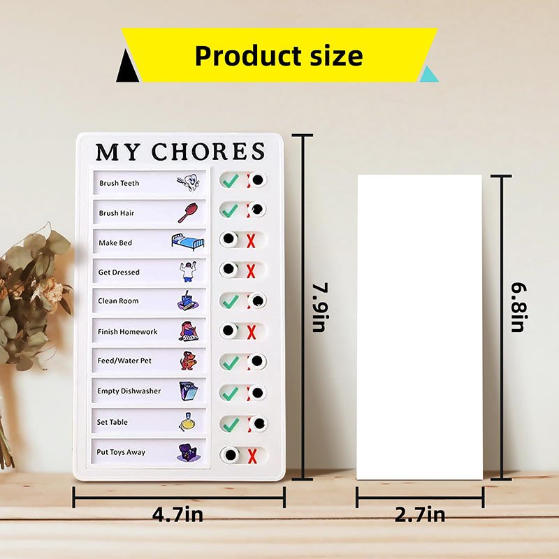 Bview Art Task Board Reusable Removable Message Planner Board For Children's Home