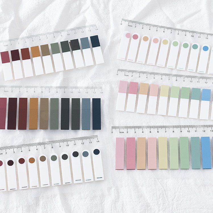 Multi Colors Sticky Strip Mark Solid Color Divider Tabs Memo