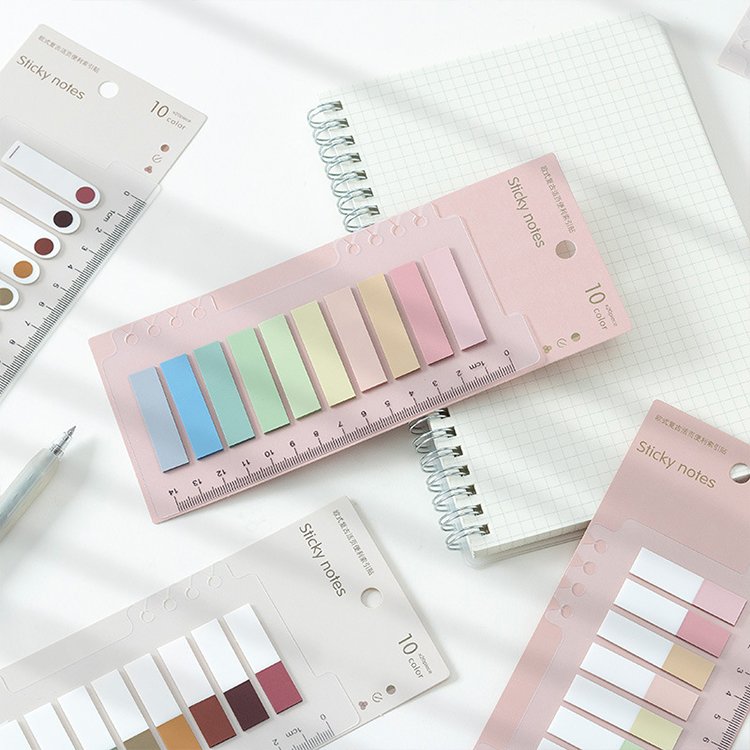 Multi Colors Sticky Strip Mark Solid Color Divider Tabs Memo