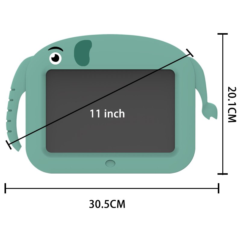 11'' Elephants LCD Kids pad Children's Cartoon Animals LCD drawing board Erasable Electronic writing tablet