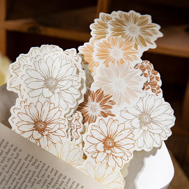 36 Pieces/Pack Material Paper Spring Xun Flower Lace Series Ins Flower Hand Account DIY Decorative Stickers 4 Models
