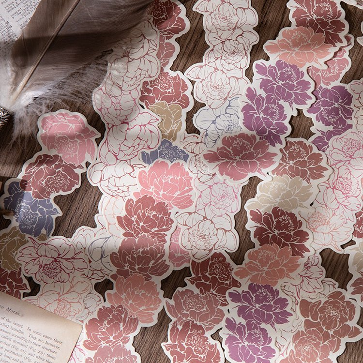 36 Pieces/Pack Material Paper Spring Xun Flower Lace Series Ins Flower Hand Account DIY Decorative Stickers 4 Models