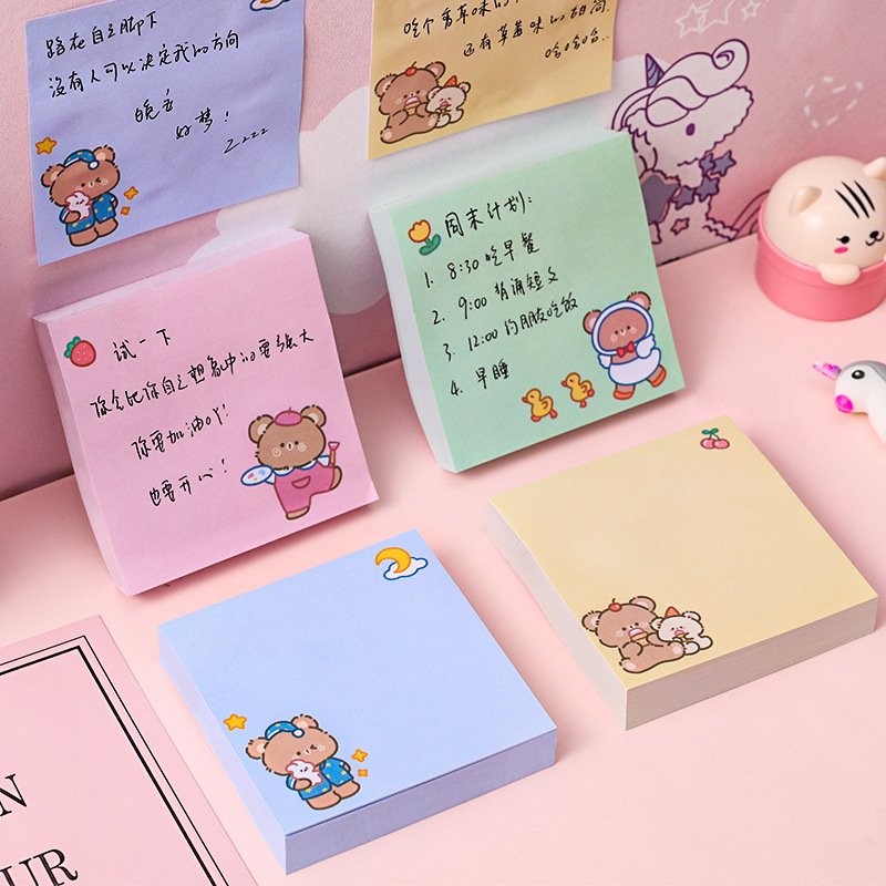 Custom Colorful Morandi Salt Gradient Index Pastel Sticky Notes Set Memo Pad