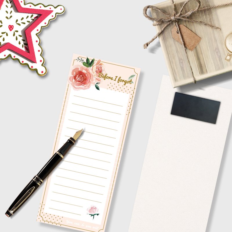 Magnetic planner Shopping List paper Memo Pad To-Do Tear Away Meal Planning Grocery List