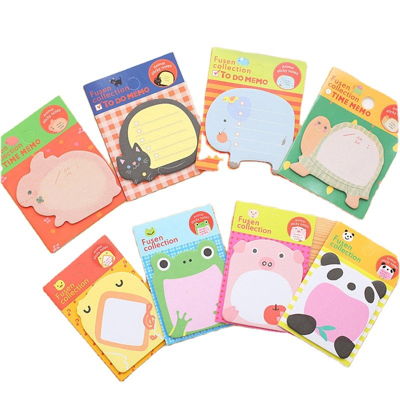 Cute cartoon shaped sticky notes for students, small prize notes, N times for office messages, notes, and notes wholesale