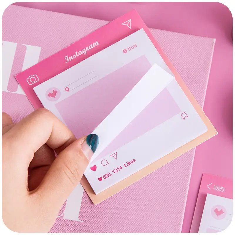elfadhesive portable custom shape colour pet 50sheets promotional business memo pad