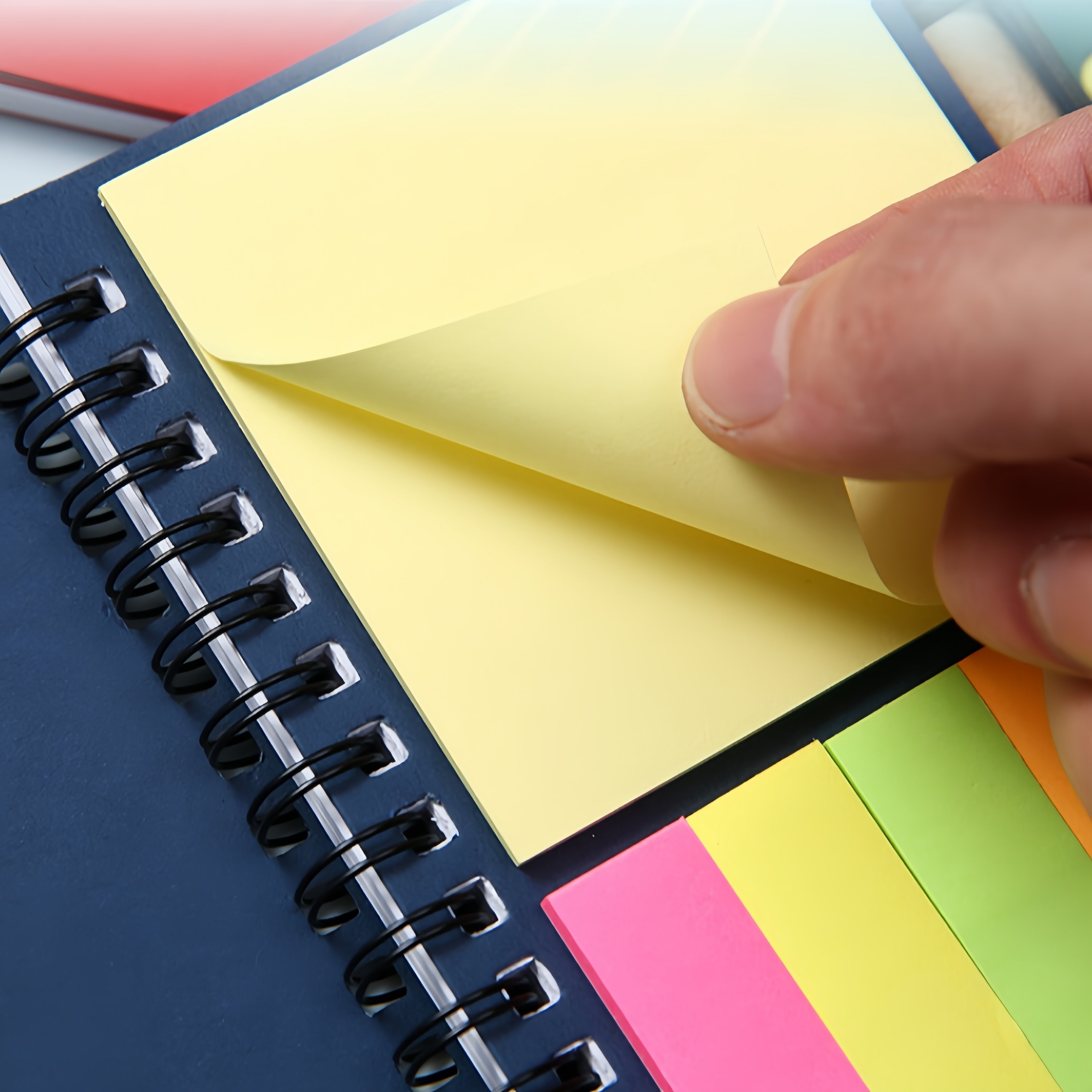 Custom Logo Spiral Notebook with Kraft Paper Cover Eco-Friendly Self-Adhesive Sticky Notes and Pen Promotional Notepad