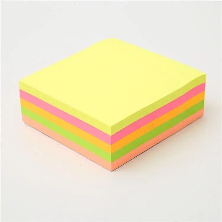 Colorful memo pad set promotional offset paper material memo pad table top custom lined sticky notes 4x6